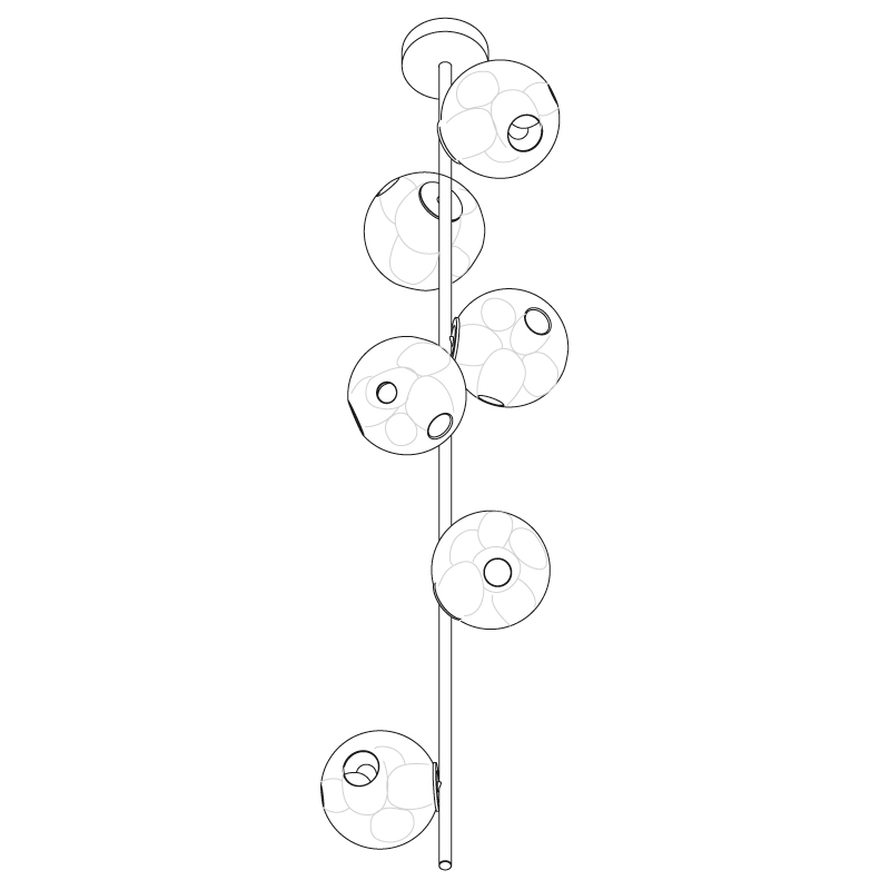 38.6V Stem Ceiling Mounted