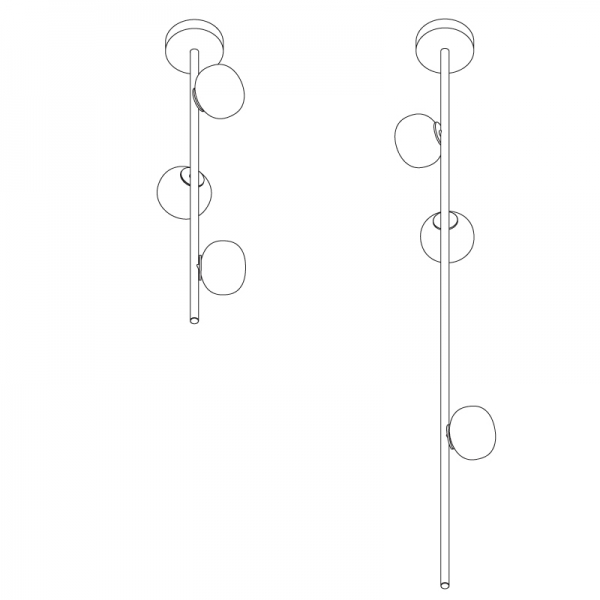 84.3 Stem Ceilng Mounted 90 / 180